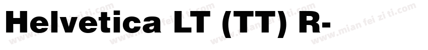 Helvetica LT (TT) R字体转换
